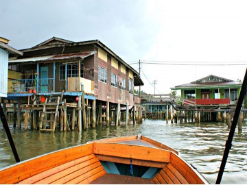 Water Village and Proboscis Monkey